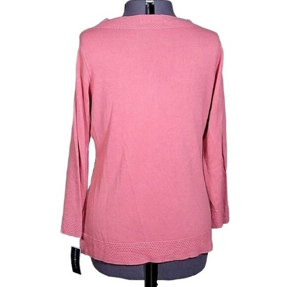 Karen Scott Bateau-Neck Long-Sleeve Sweater Sz L - Picture 4 of 11